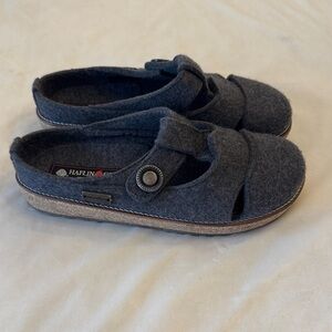 NWOB! Haflinger Boiled Wool Violeta Slipper Clog, sz 38